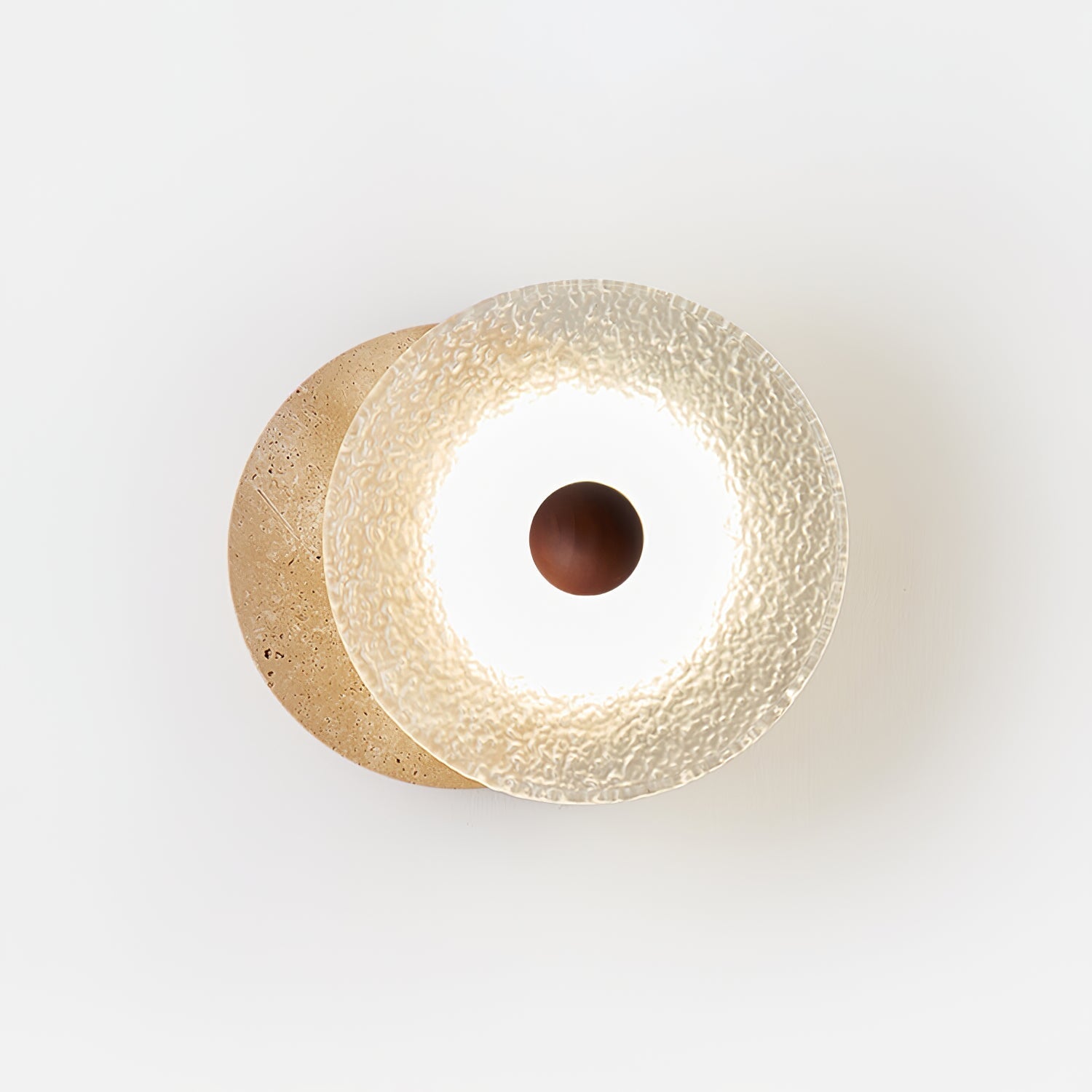 Aurora Travertine Wall Light, Hardwired Wall Sconce, detail 8