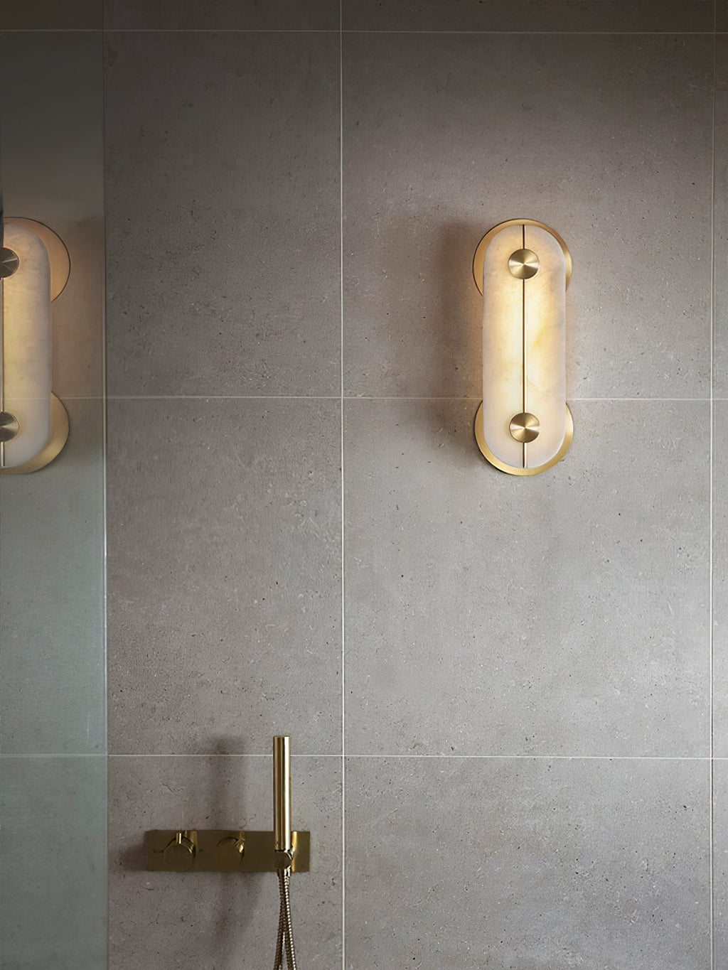 Obvara Alabaster Wall Light, Hardwired Wall Sconce, detail 12