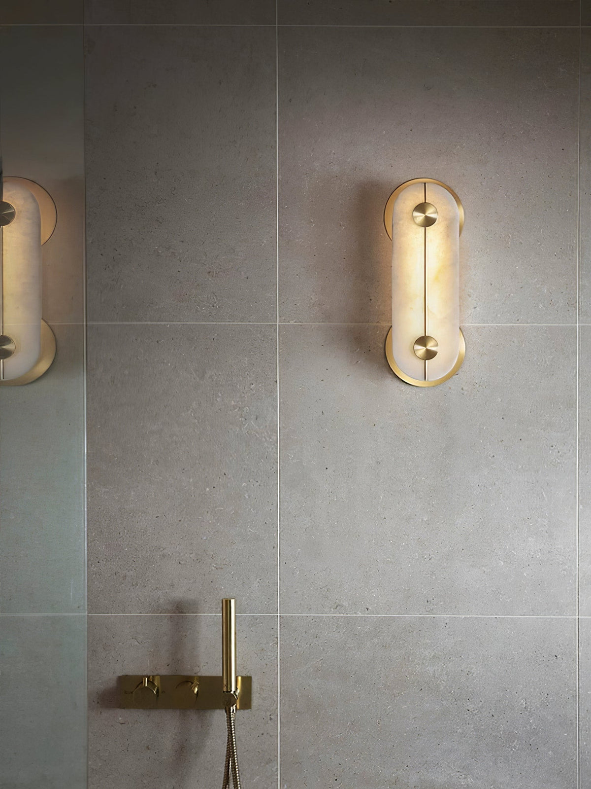 Obvara Alabaster Wall Light, Hardwired Wall Sconce, detail 12