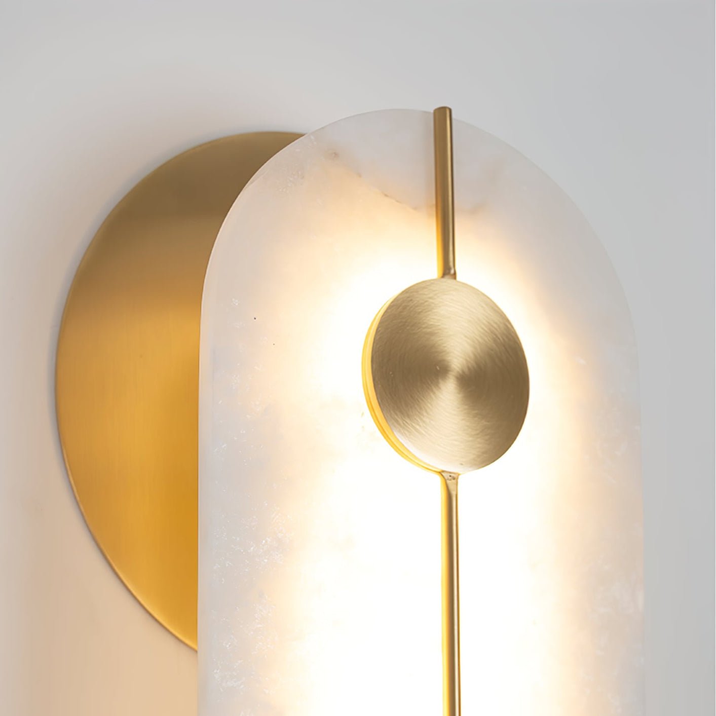 Obvara Alabaster Wall Light, Hardwired Wall Sconce, detail 9