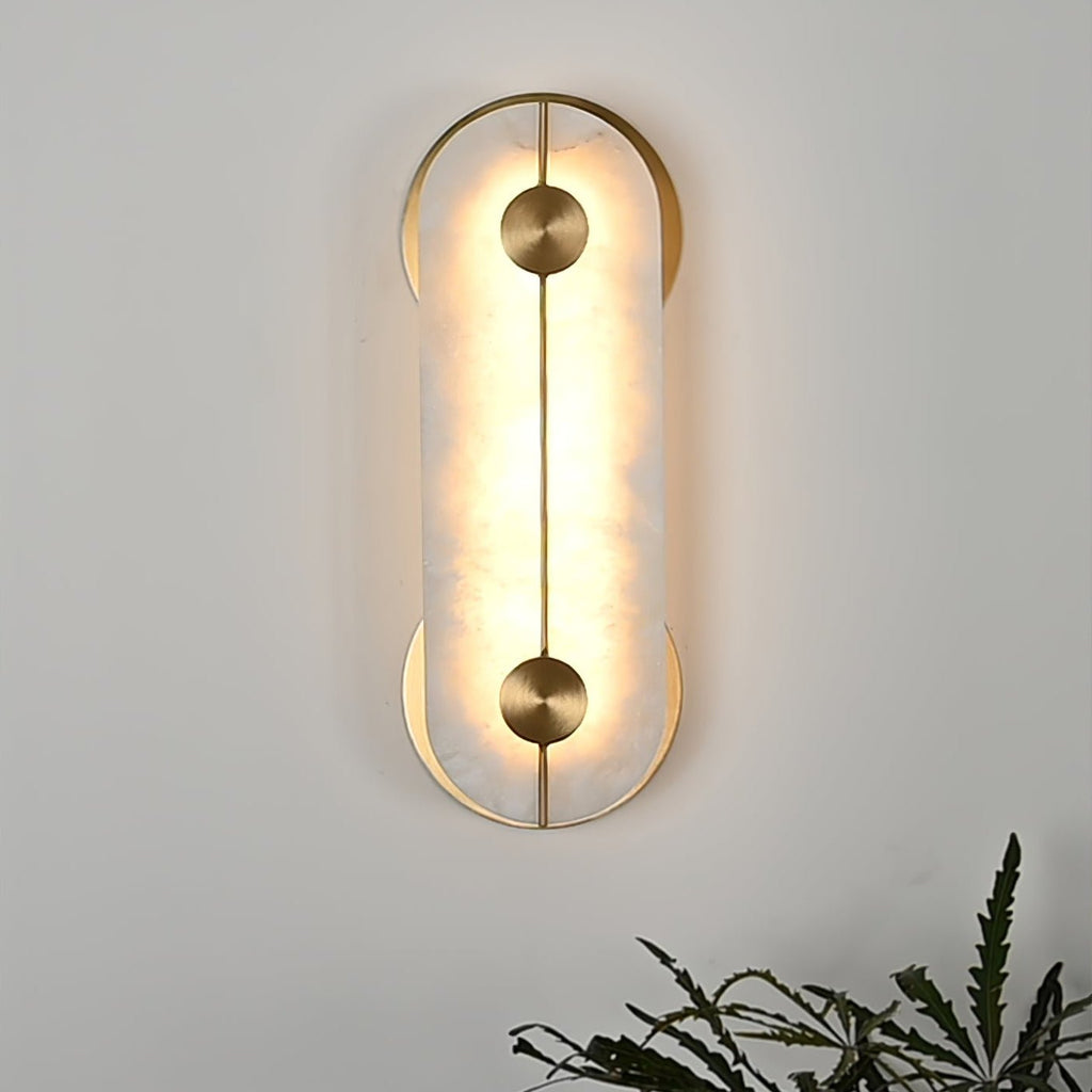 Obvara Alabaster Wall Light, Hardwired Wall Sconce, detail 2