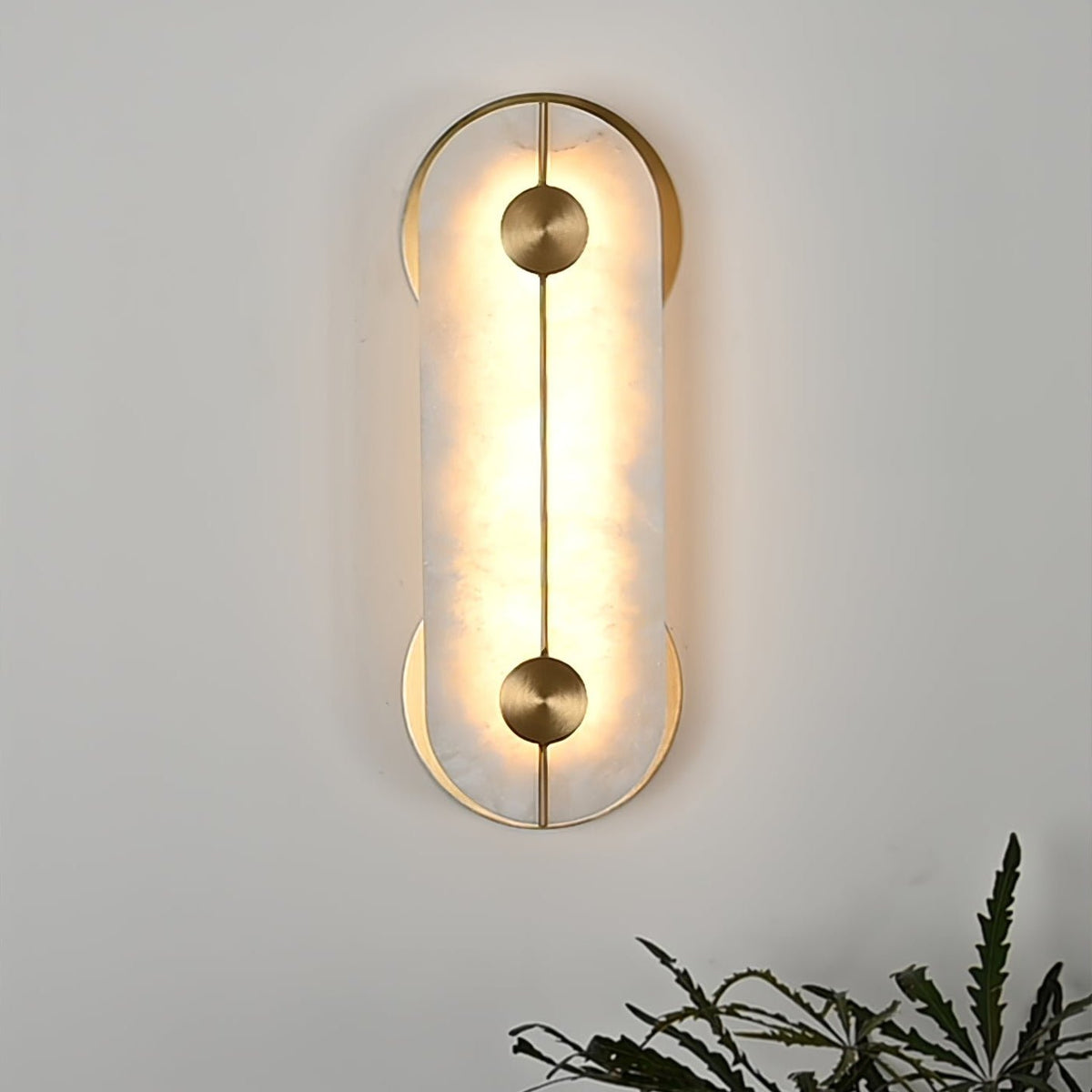 Obvara Alabaster Wall Light, Hardwired Wall Sconce, detail 2