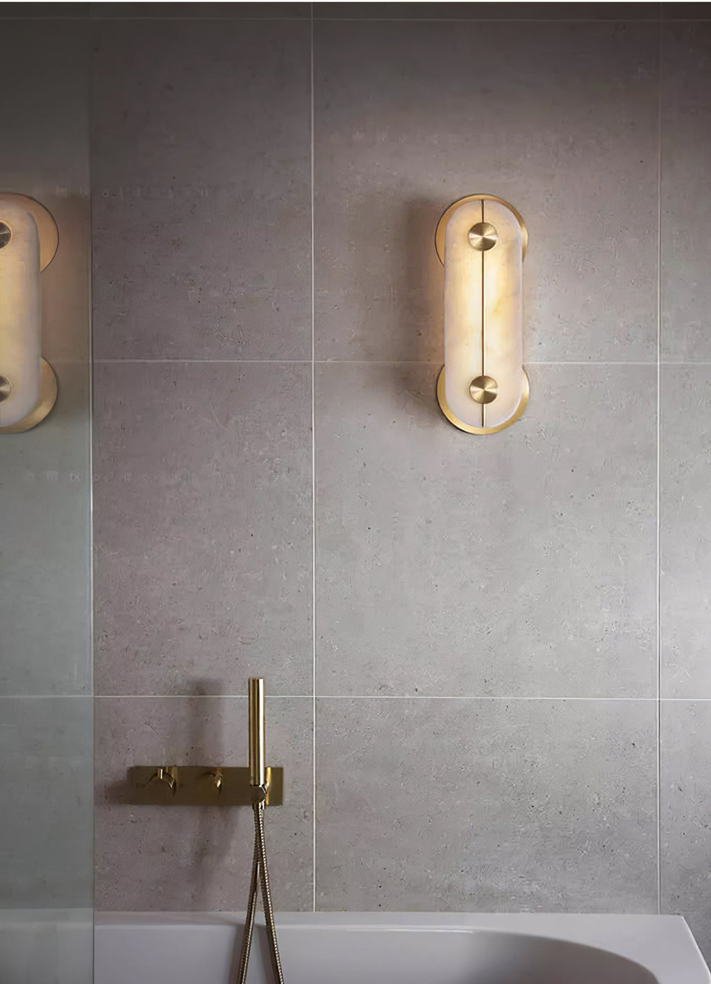Obvara Alabaster Wall Light, Hardwired Wall Sconce, detail 6