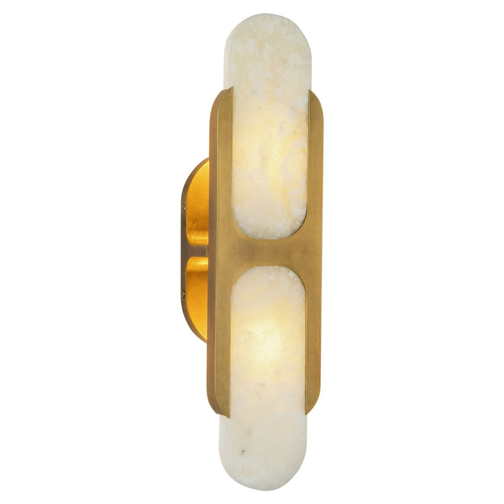 Odin Alabaster Wall Light - Dia 18cm x H 24cm Metal, Hardwired Wall Sconce, detail 20