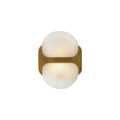 Odin Alabaster Wall Light - Dia 18cm x H 24cm Metal, Hardwired Wall Sconce