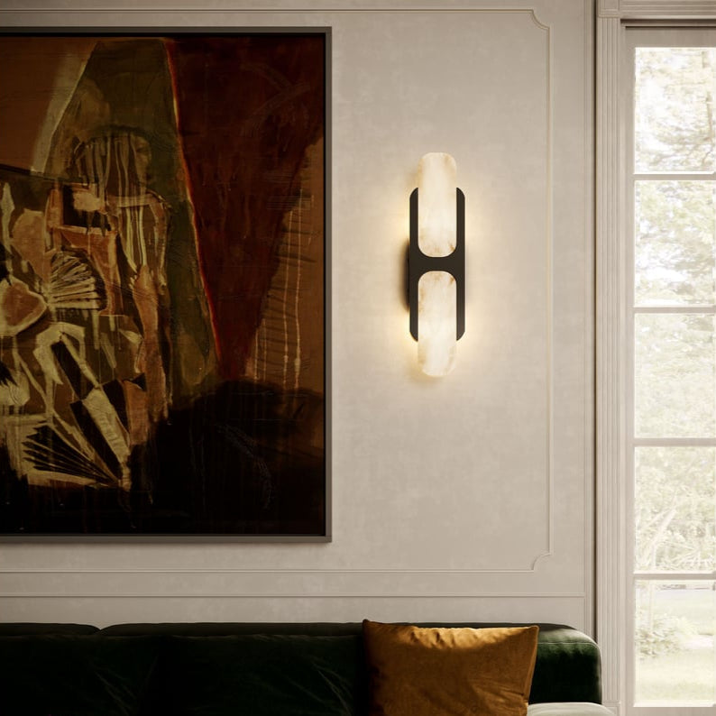Odin Alabaster Wall Light - Wall Lamp, Hardwired Wall Sconce, detail 2