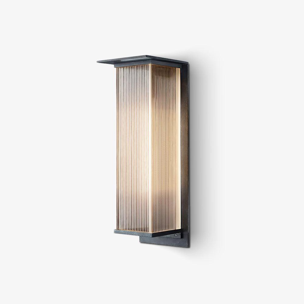 Oleron Box Exterior Wall Light, Outdoor Wall Light, Stainless steel, L 7.7″ x W 7.1″ x H 20.1″