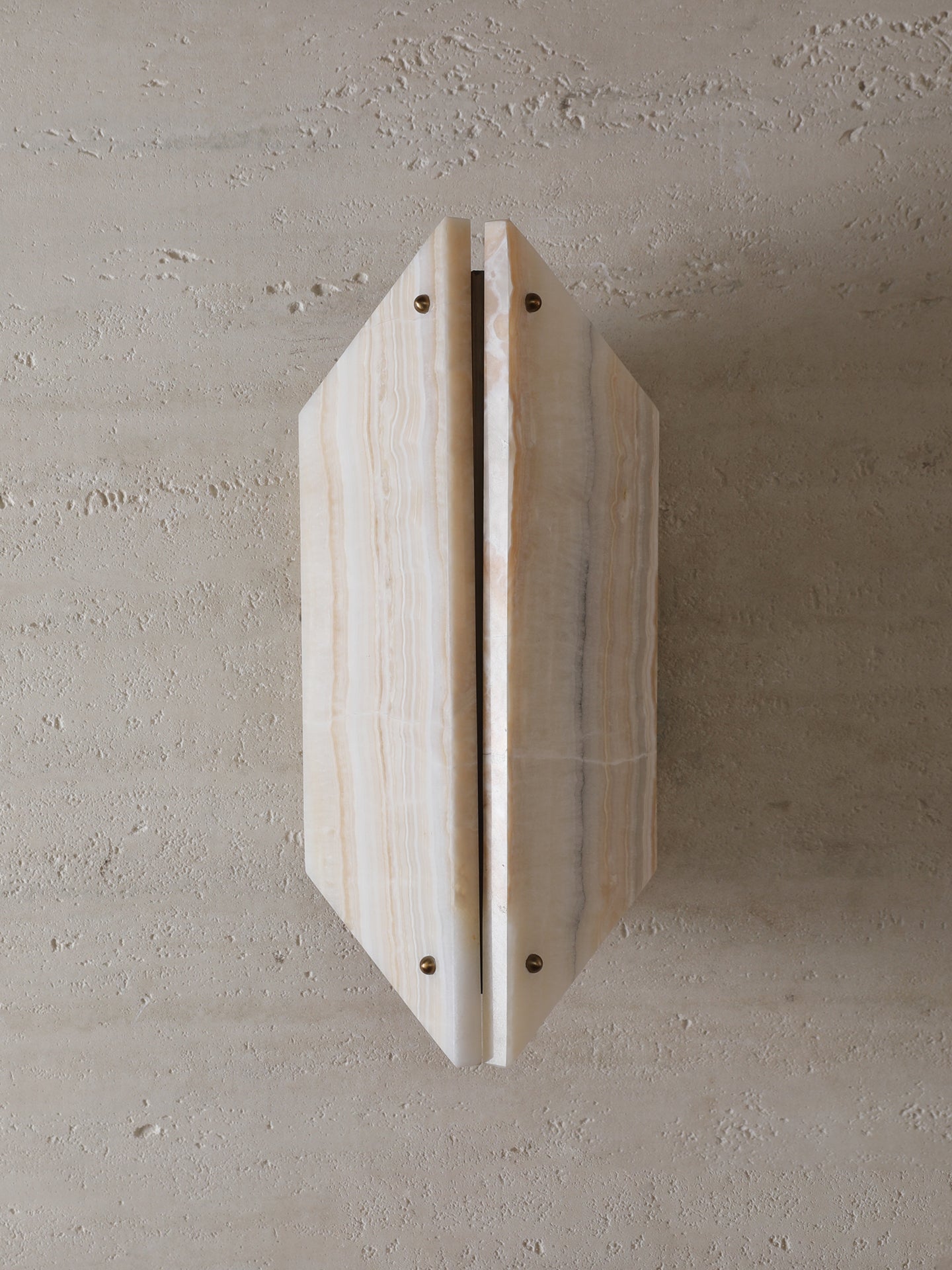 Onyxa Crest Alabaster Wall Light, Hardwired Wall Sconce, detail 11