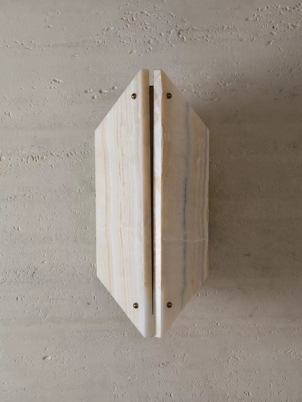 Onyxa Crest Alabaster Wall Light, Hardwired Wall Sconce, detail 17