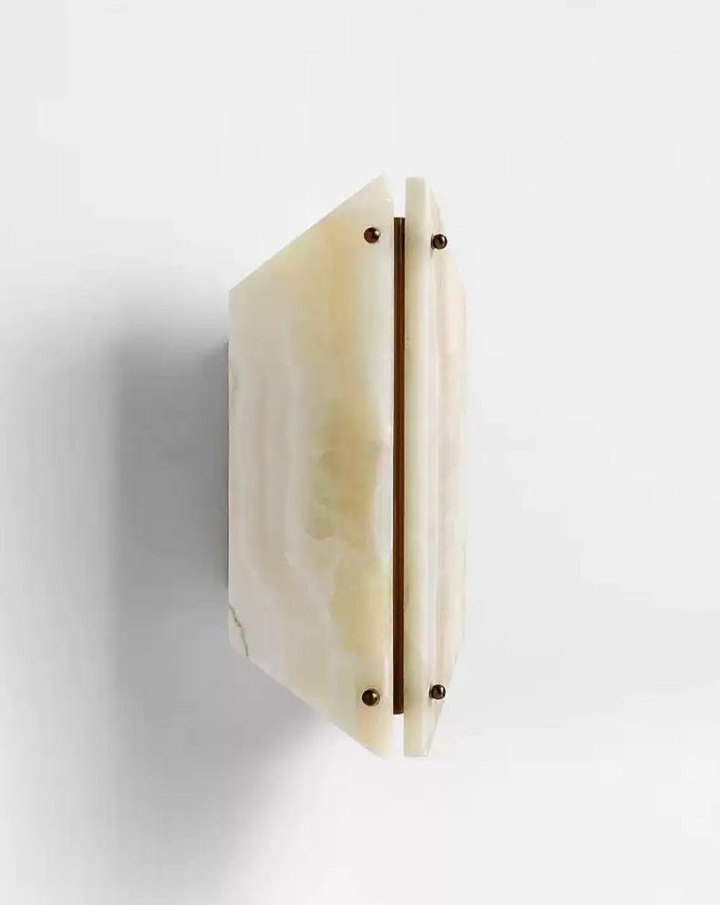 Onyxa Crest Alabaster Wall Light, Hardwired Wall Sconce, detail 18