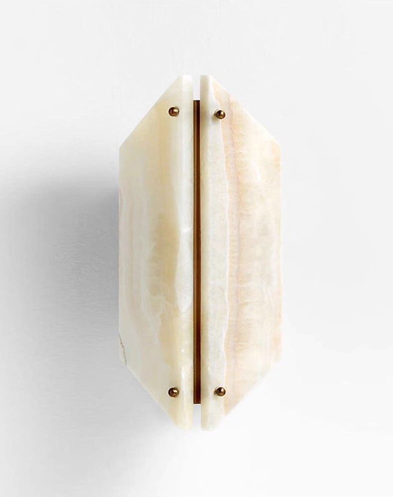 Onyxa Crest Alabaster Wall Light, Hardwired Wall Sconce, detail 20