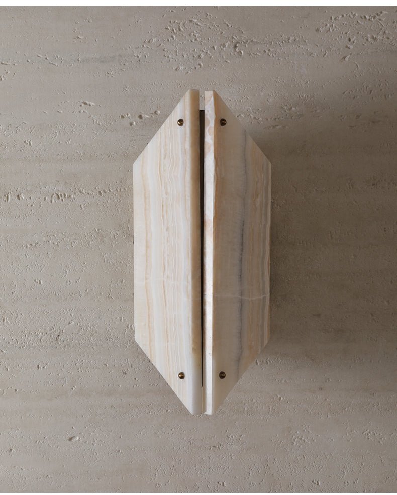 Onyxa Crest Alabaster Wall Light, Hardwired Wall Sconce, detail 10