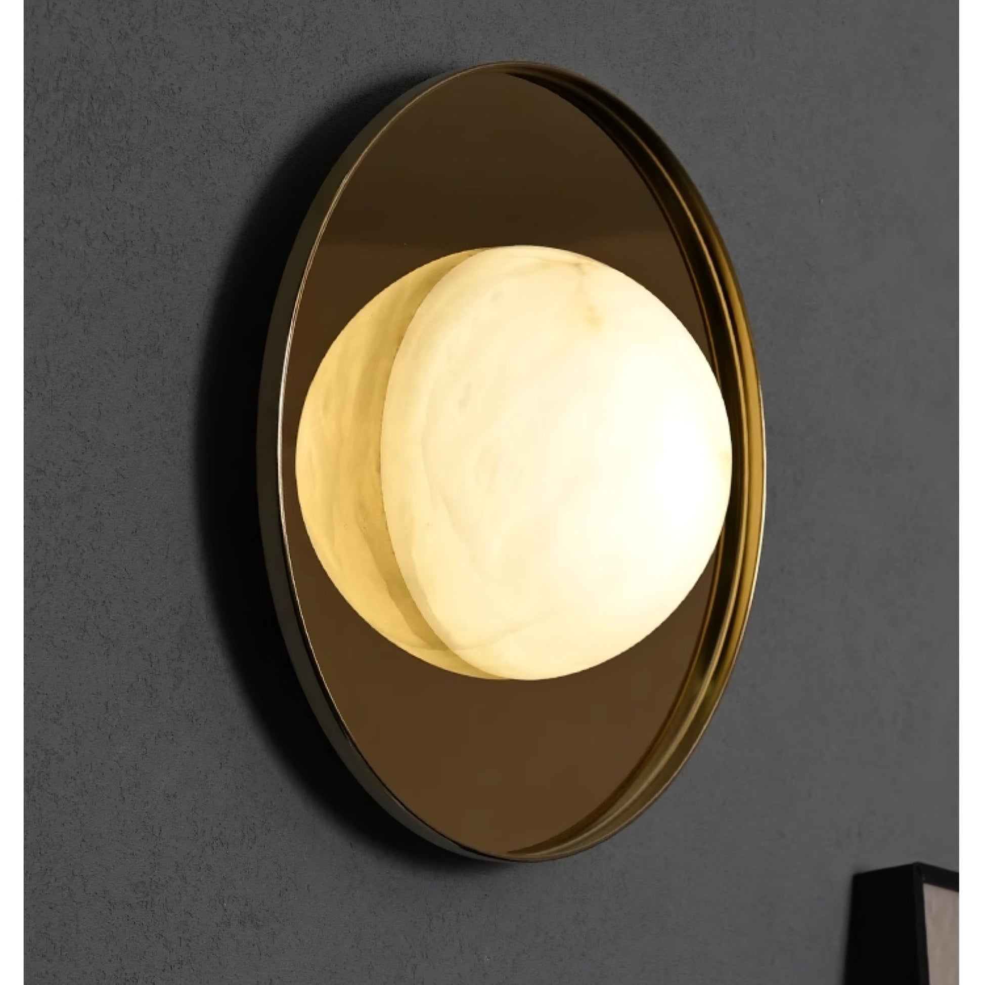 Ophela Alabaster Wall Light, Hardwired Wall Sconce, detail 5