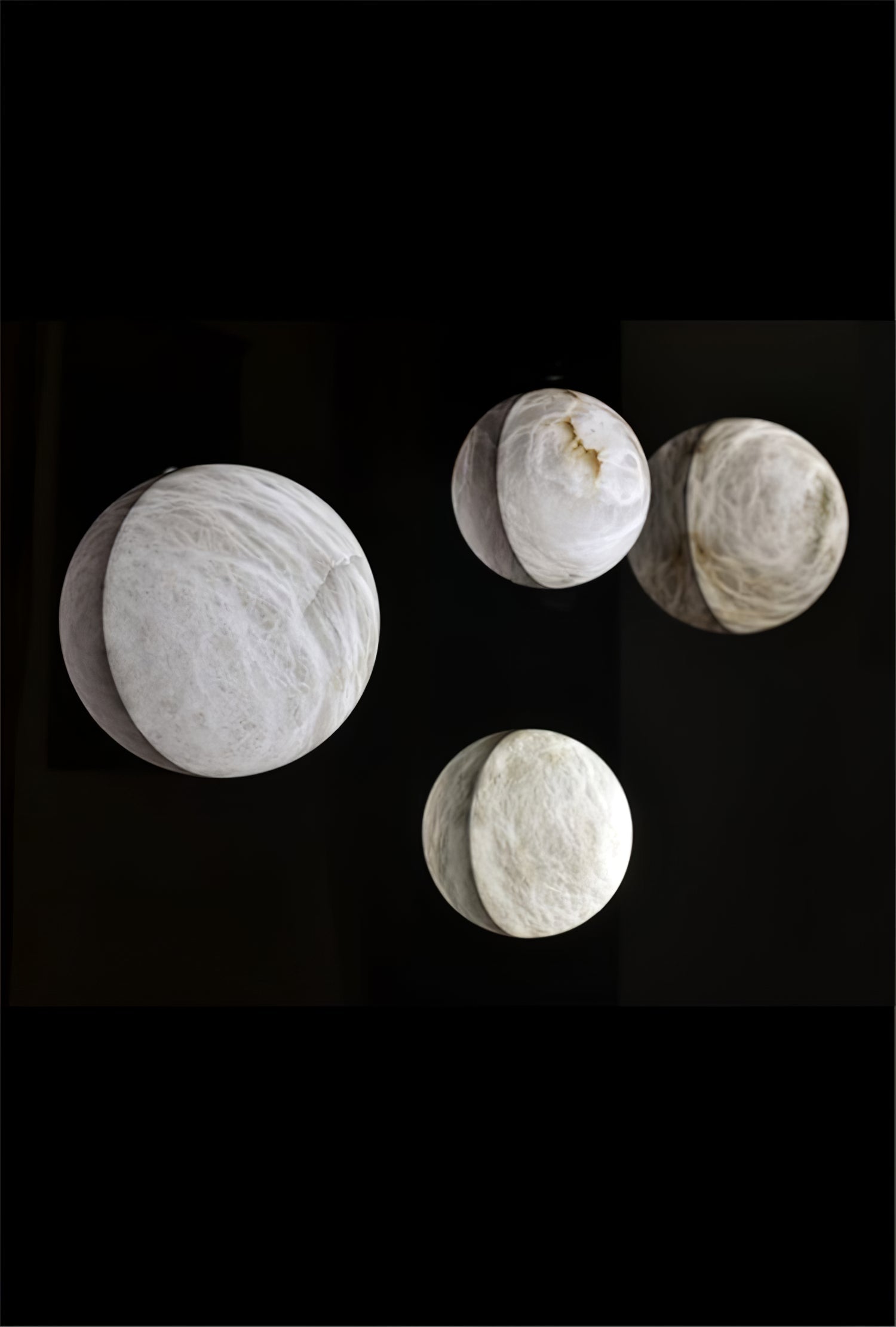 Ophela Alabaster Wall Light, Hardwired Wall Sconce, detail 14
