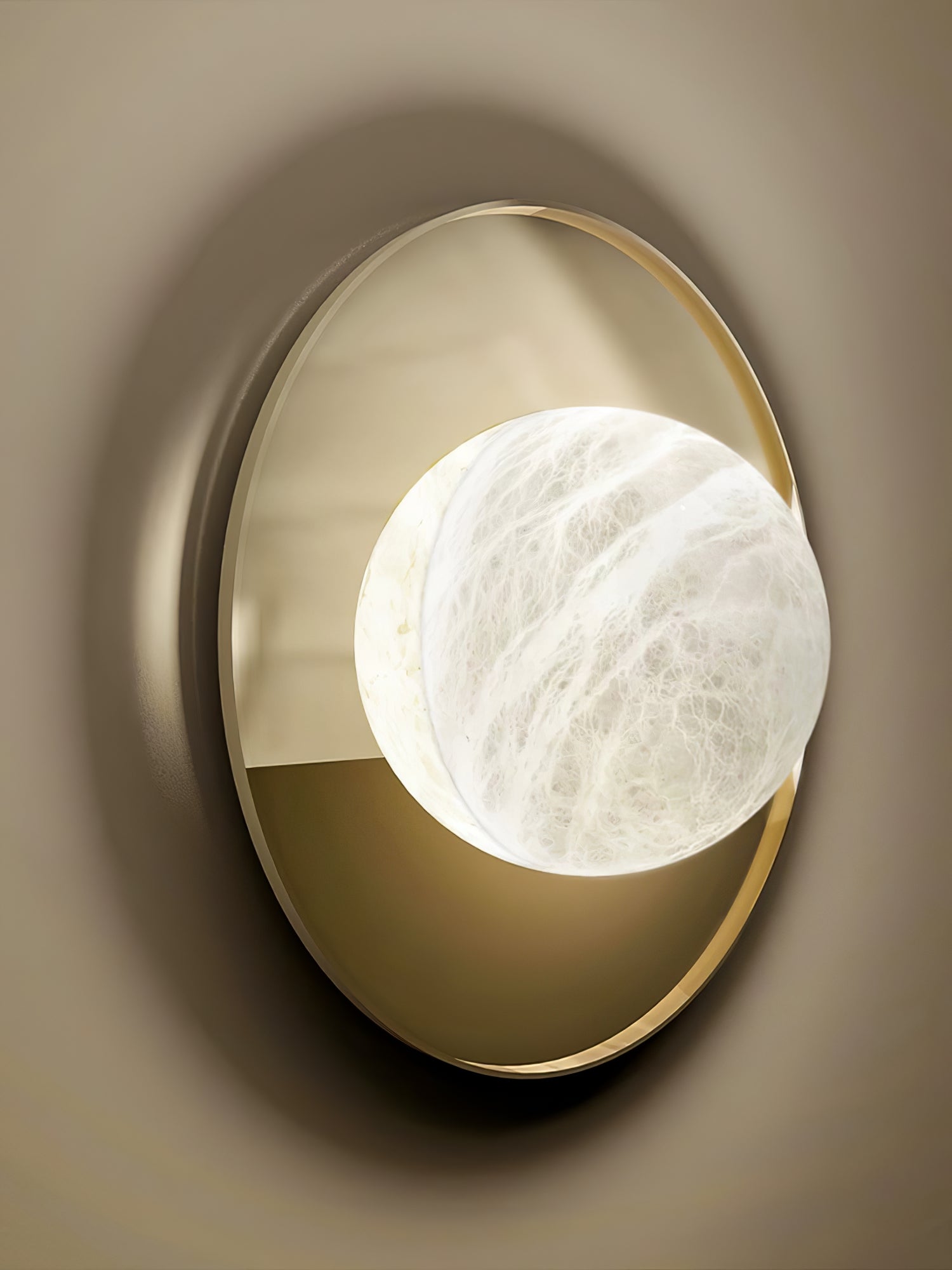 Ophela Alabaster Wall Light, Hardwired Wall Sconce, detail 11