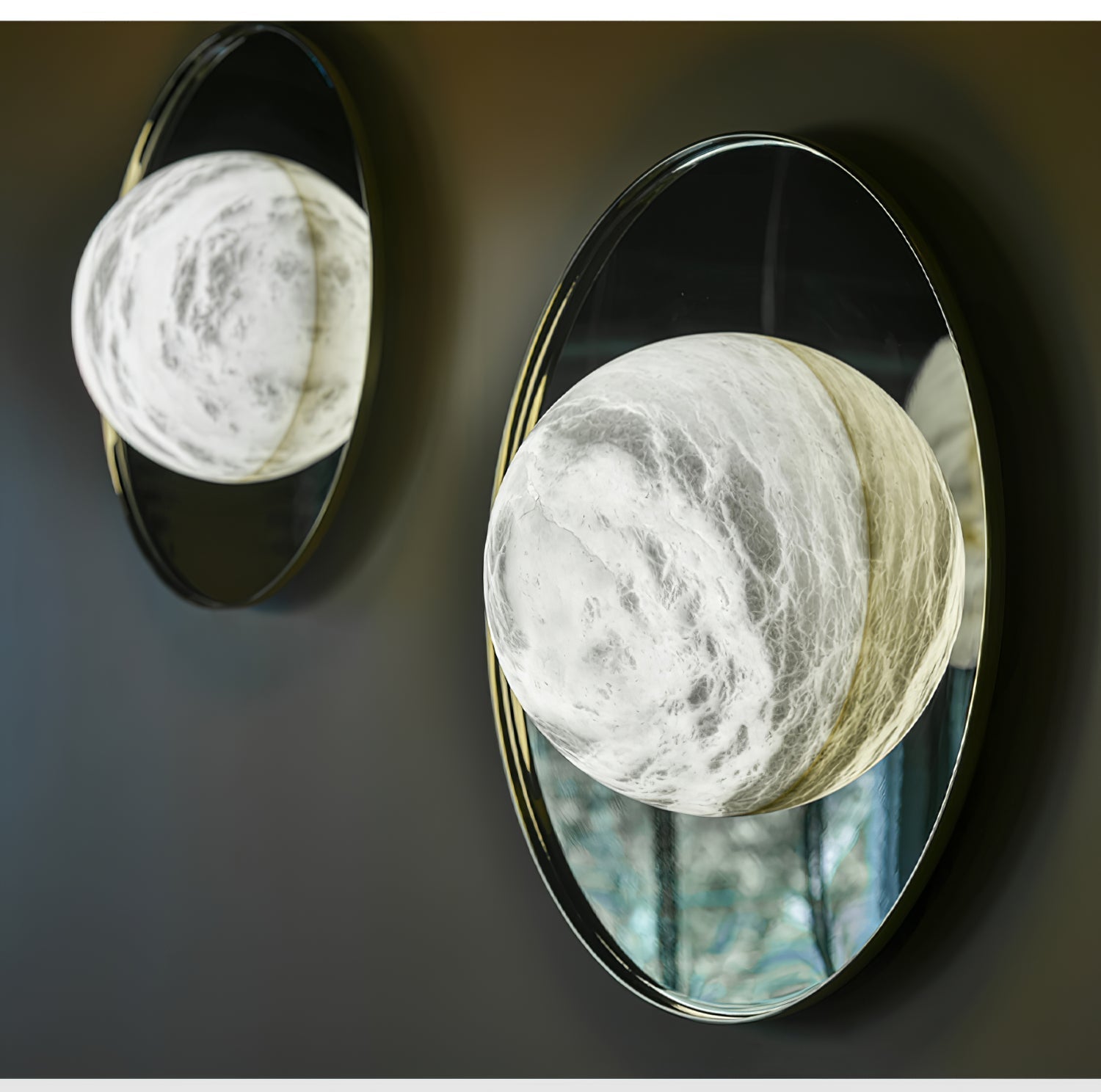 Ophela Alabaster Wall Light, Hardwired Wall Sconce, detail 12