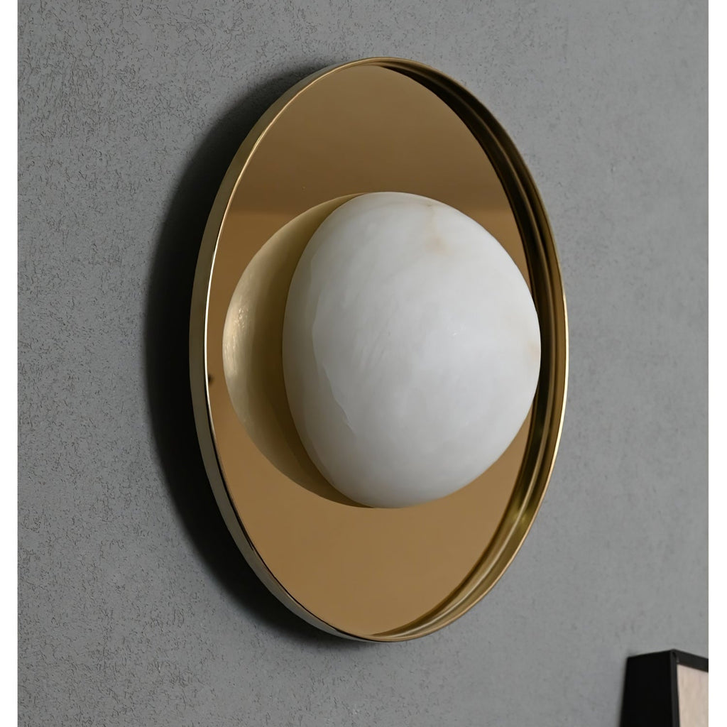 Ophela Alabaster Wall Light, Hardwired Wall Sconce, detail 6