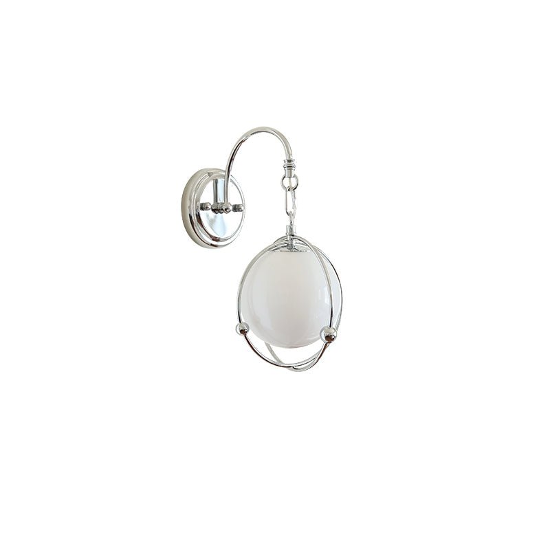 Orb Cage Semi Wall Light, Hardwired Wall Sconce, detail 12