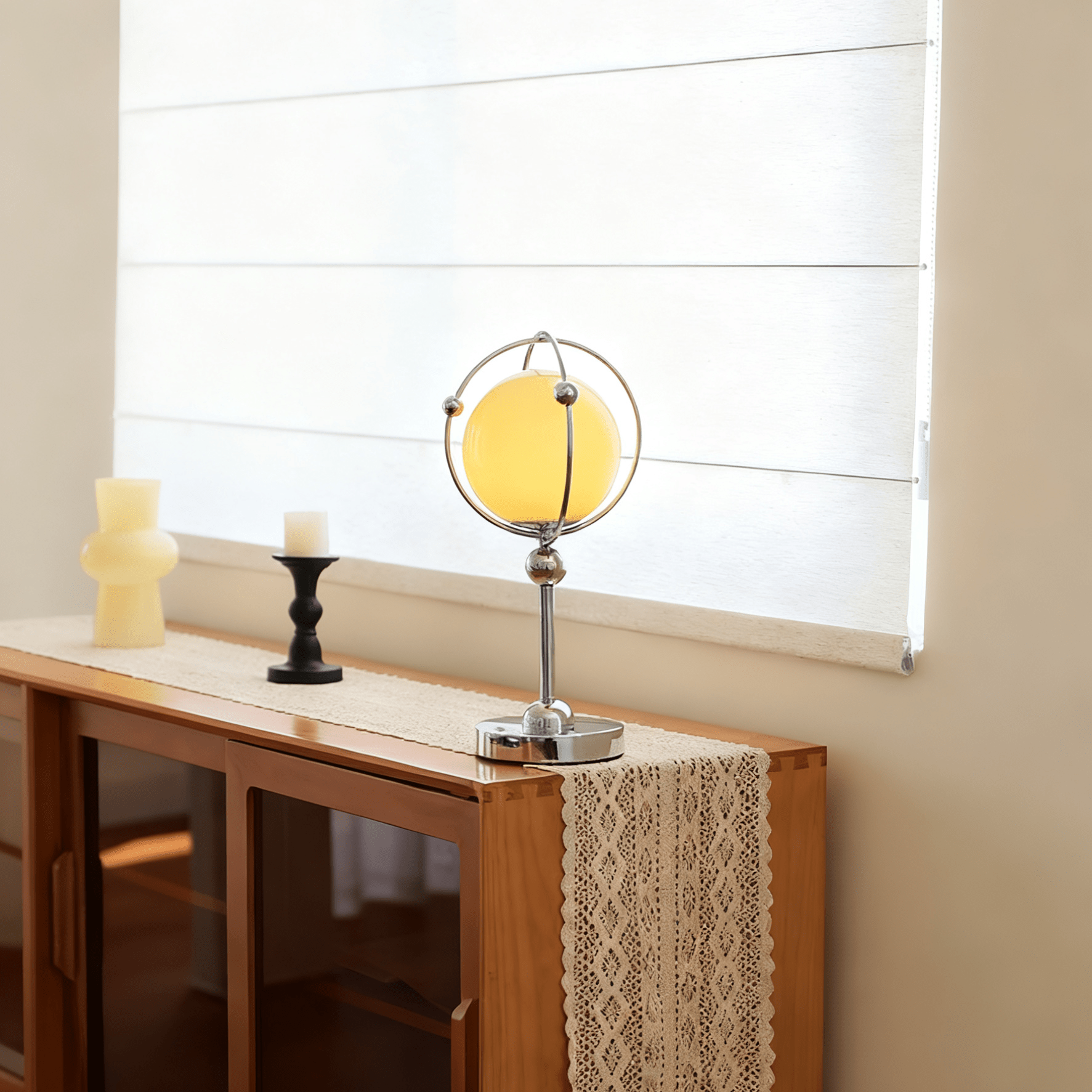Orb Cage Table Light, Bedside Table Lamp, detail 6