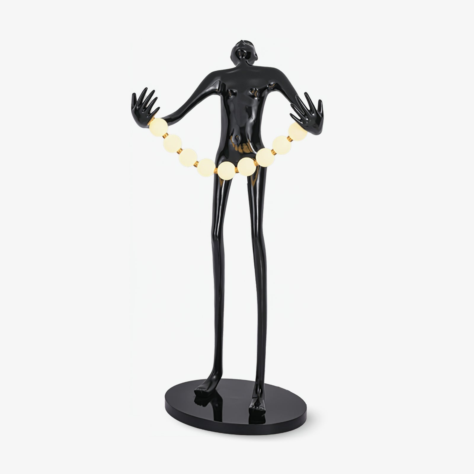 Orb Juggler Sculpture Floor Light, Floor Lamp, Metal, ∅ 36.2″ x H 70.8″