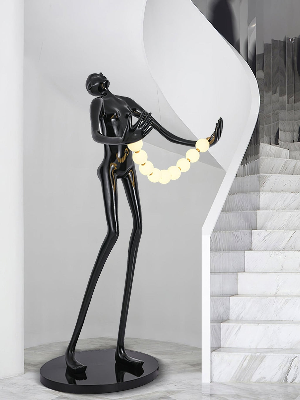 Orb Juggler Sculpture Floor Light, Floor Lamp, detail 4