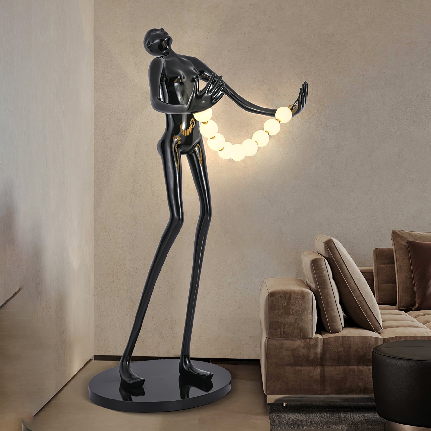 Orb Juggler Sculpture Floor Light, Floor Lamp, detail 3