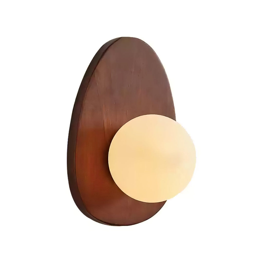 Orba Walnut Wall Light, Hardwired Wall Sconce, detail 8