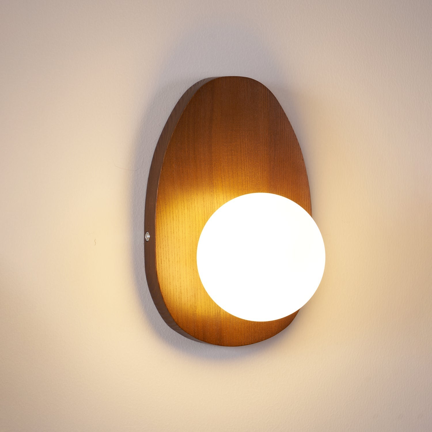 Orba Walnut Wall Light, Hardwired Wall Sconce, detail 16
