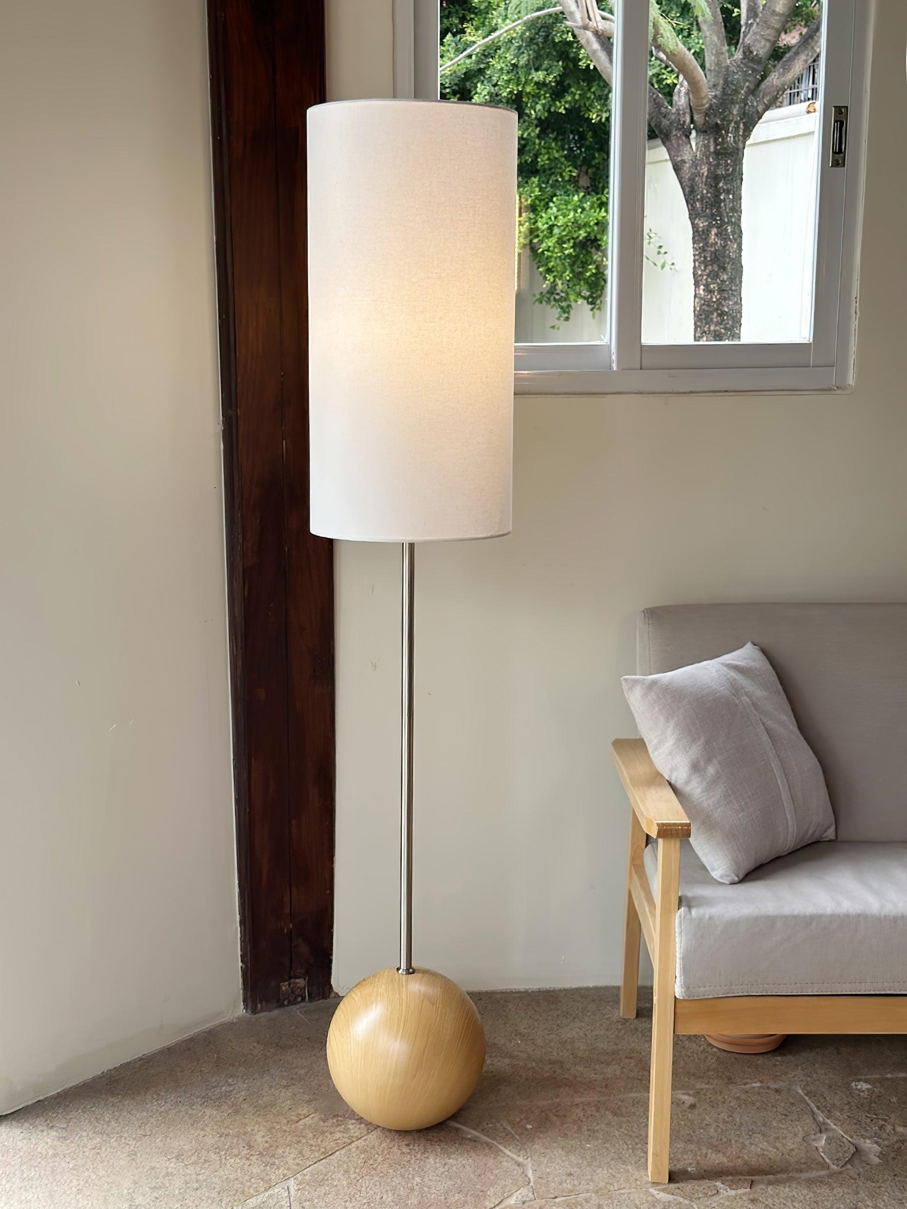 Orbis Wooden Sphere Floor Light, Floor Lamp, detail 4