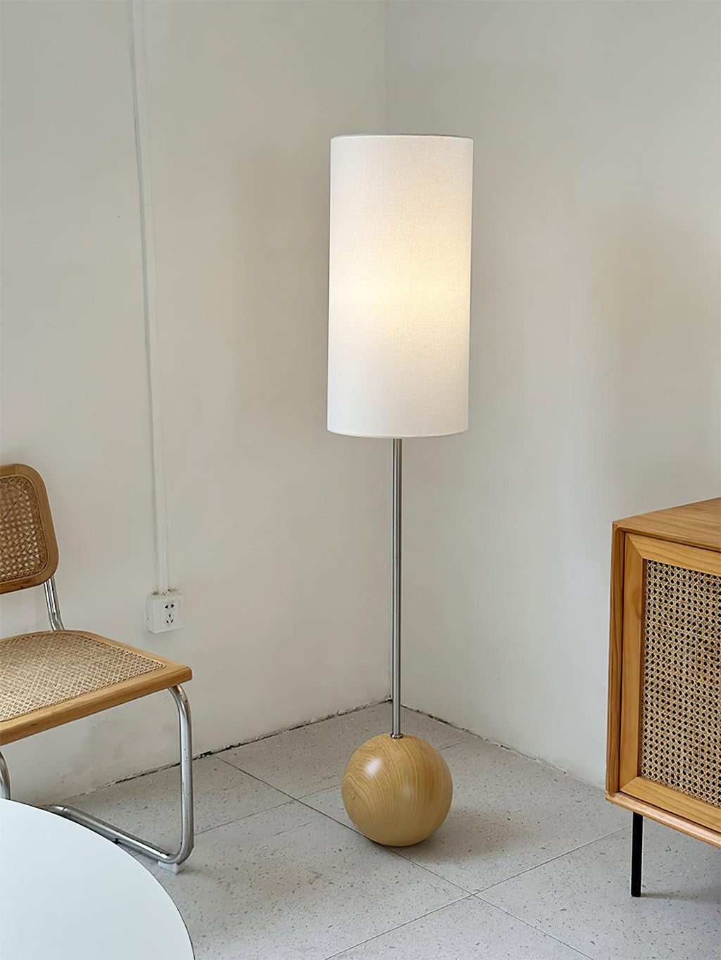 Orbis Wooden Sphere Floor Light, Floor Lamp, detail 5
