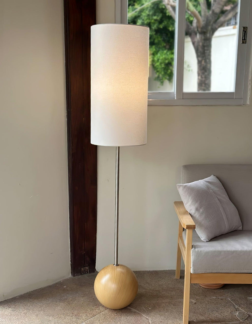 Orbis Wooden Sphere Floor Light, Floor Lamp, detail 8