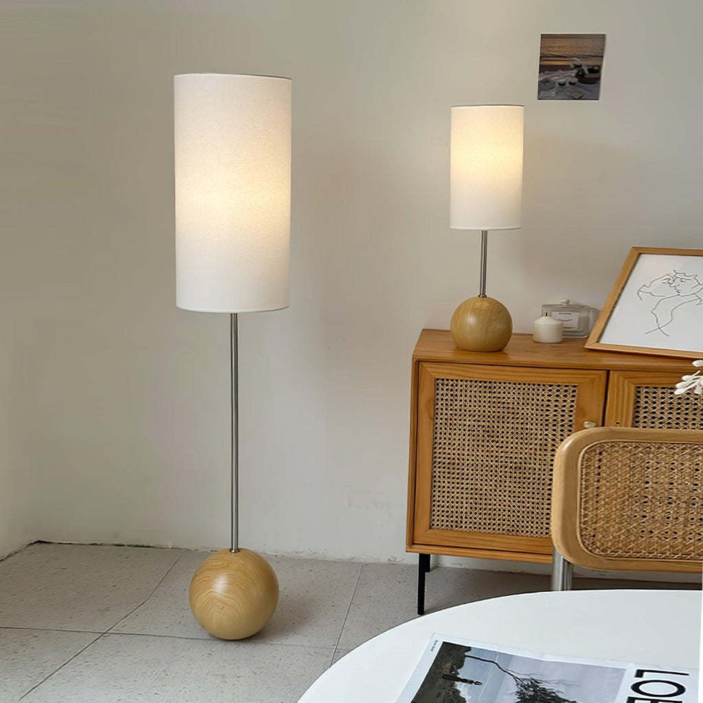Orbis Wooden Sphere Floor Light, Floor Lamp, detail 2