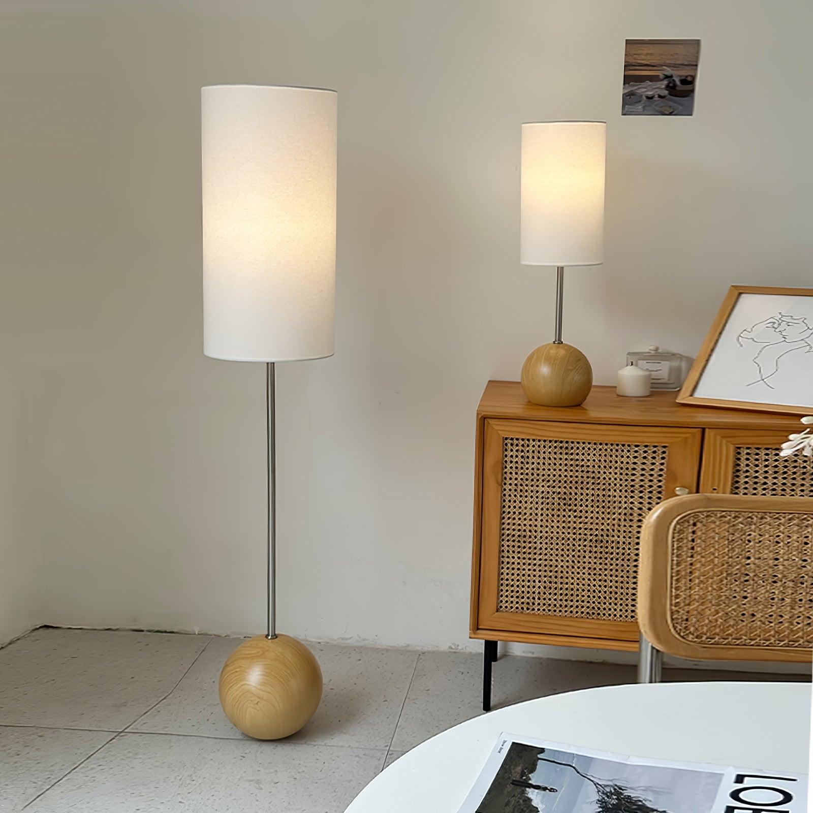 Orbis Wooden Sphere Floor Light, Floor Lamp, detail 2