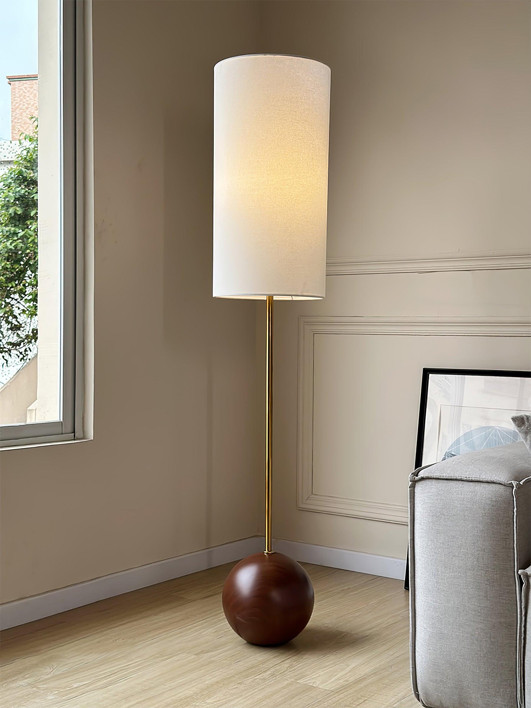 Orbis Wooden Sphere Floor Light, Floor Lamp, detail 3