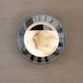 Orbit Pearl Alabaster Wall Light, Hardwired Wall Sconce, Metal, 20cm x H 20cm