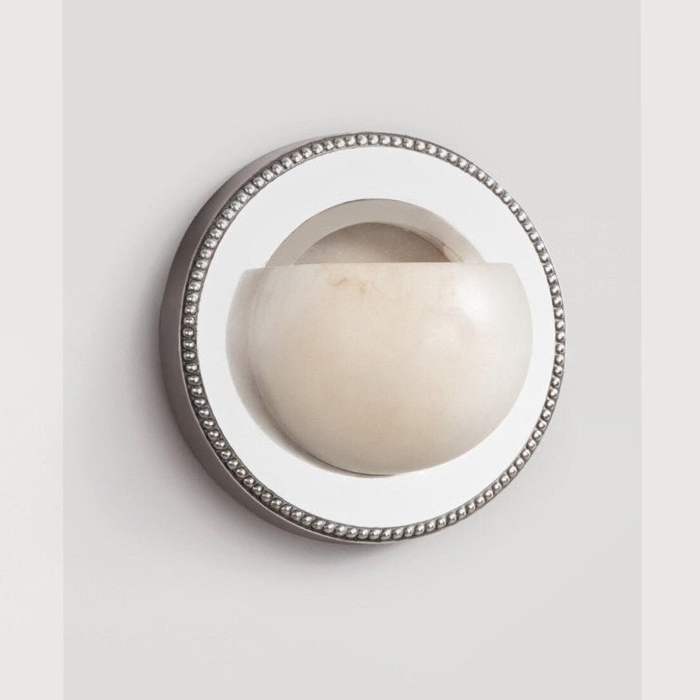 Orbit Pearl Alabaster Wall Light, Hardwired Wall Sconce, detail 12