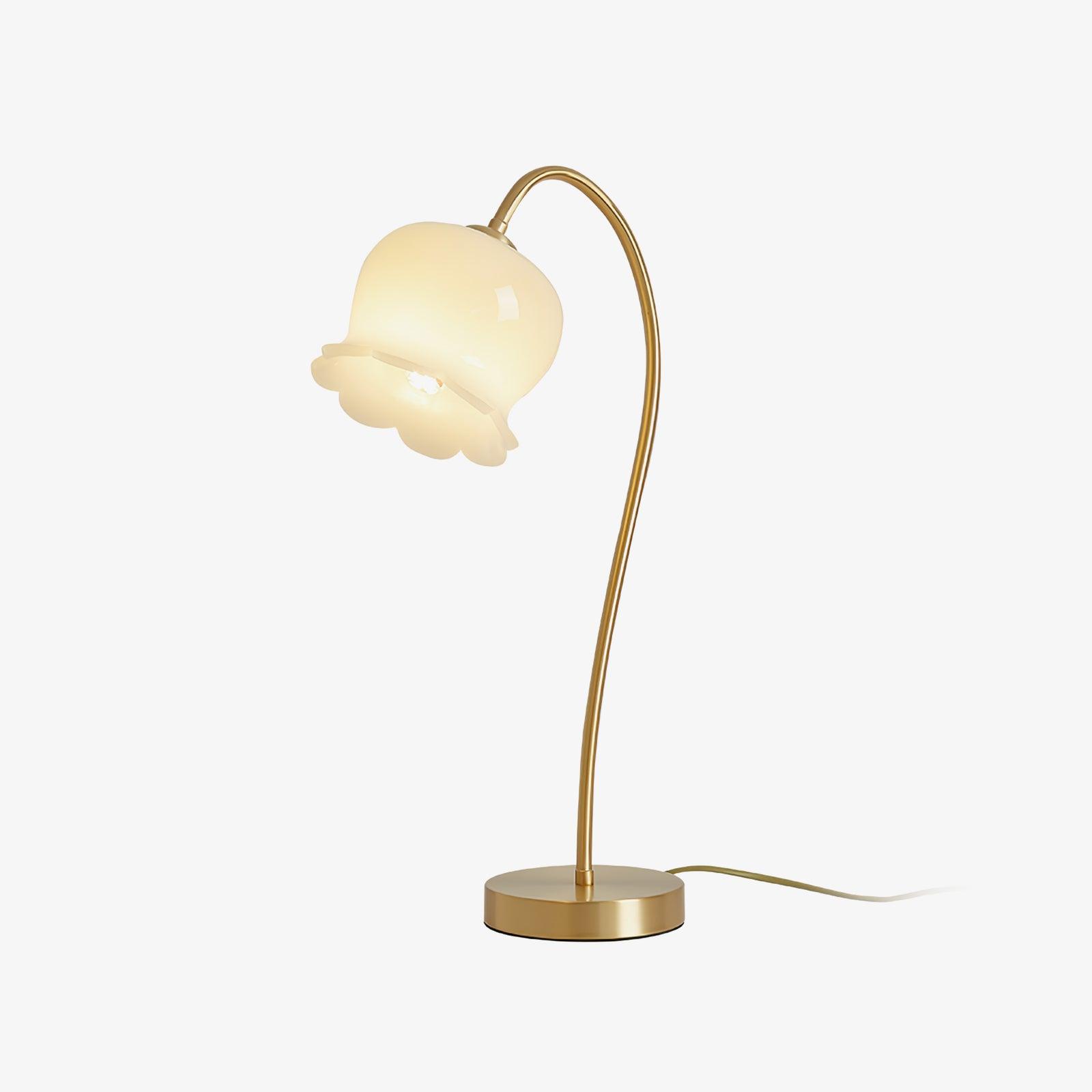 Orchids Table Light, Bedside Table Lamp, Brass, ∅ 5.5″ x H 9.8″