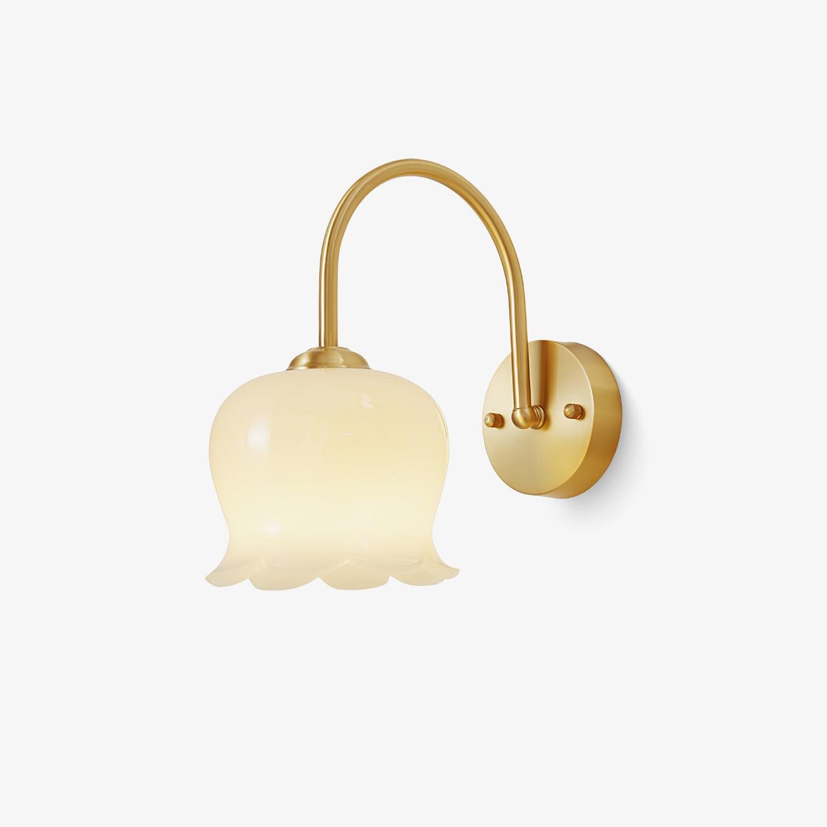 Orchids Wall Light, Hardwired Wall Sconce, Brass, Dia 15cm x H 30cm