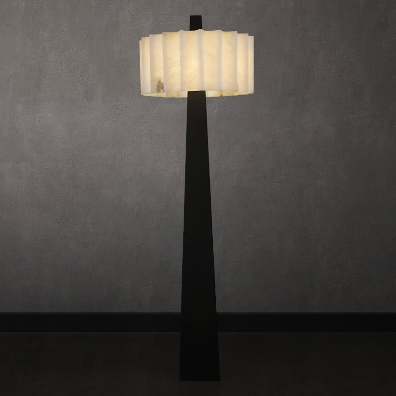 Origami Pleat Alabaster Floor Light, Floor Lamp, detail 12