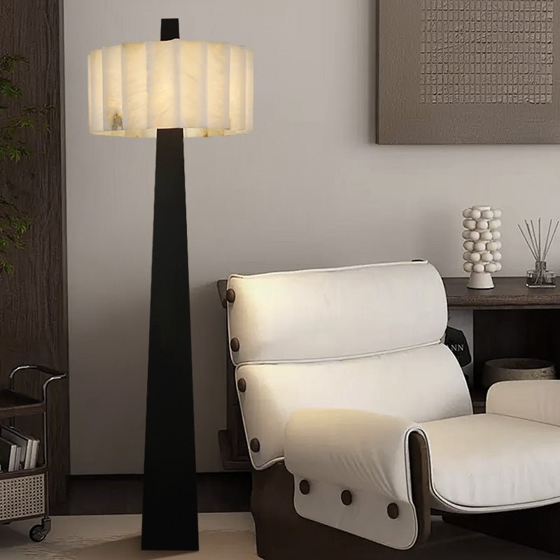 Origami Pleat Alabaster Floor Light, Floor Lamp, detail 9