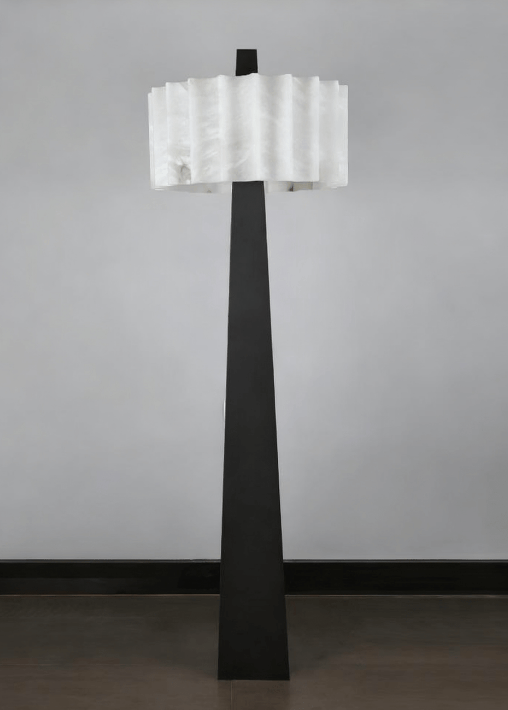 Origami Pleat Alabaster Floor Light, Floor Lamp, detail 15
