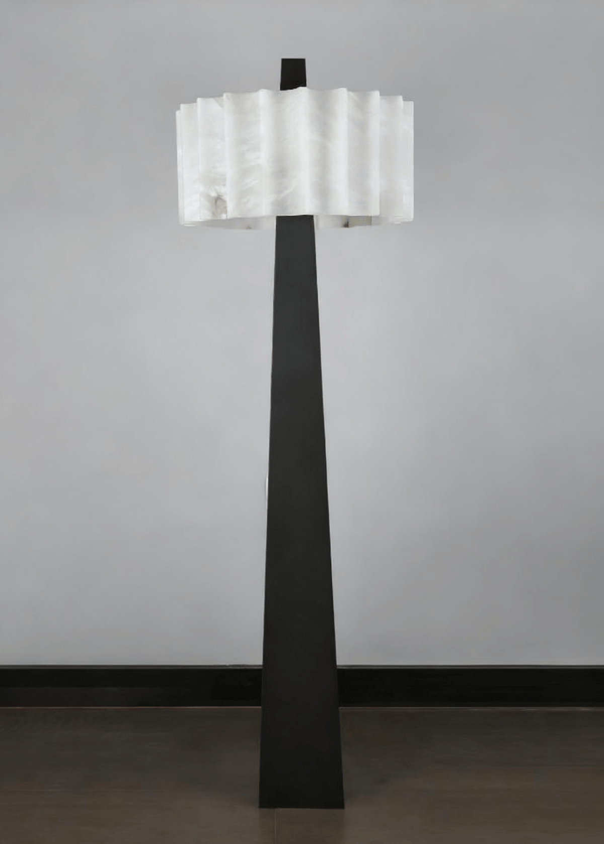 Origami Pleat Alabaster Floor Light, Floor Lamp, detail 15