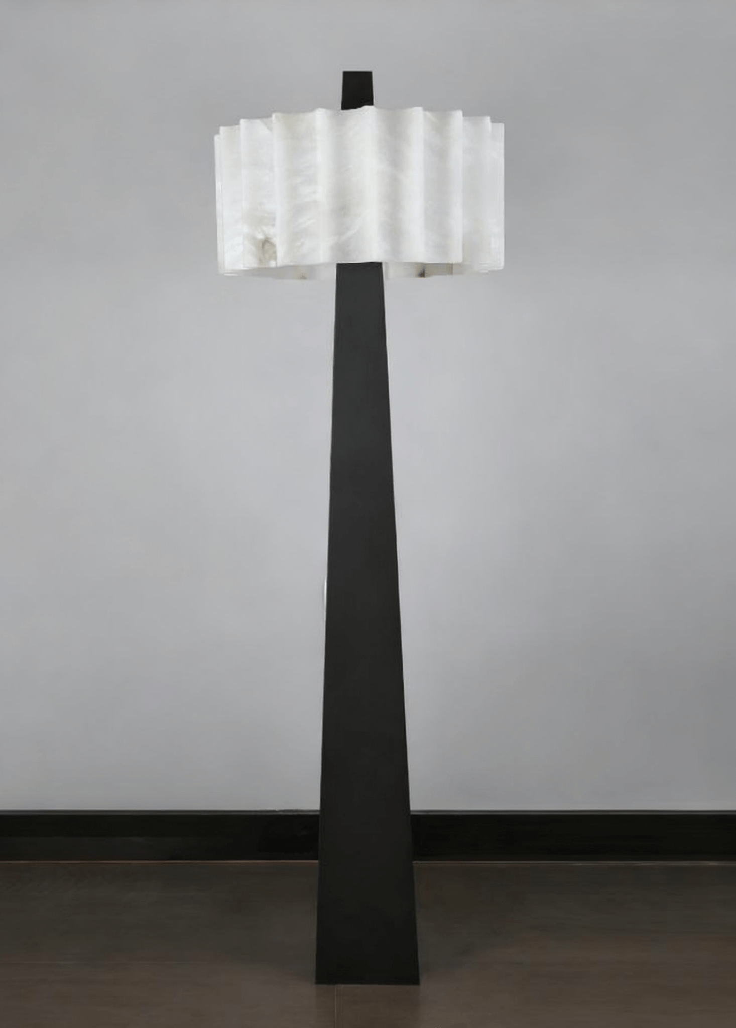 Origami Pleat Alabaster Floor Light, Floor Lamp, detail 15
