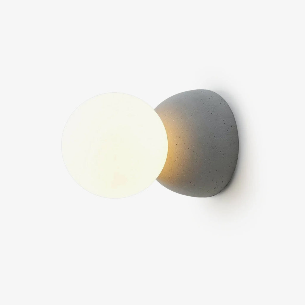 Origo Wall Light, Hardwired Wall Sconce, concrete, W 7.9″ x H 4.7″