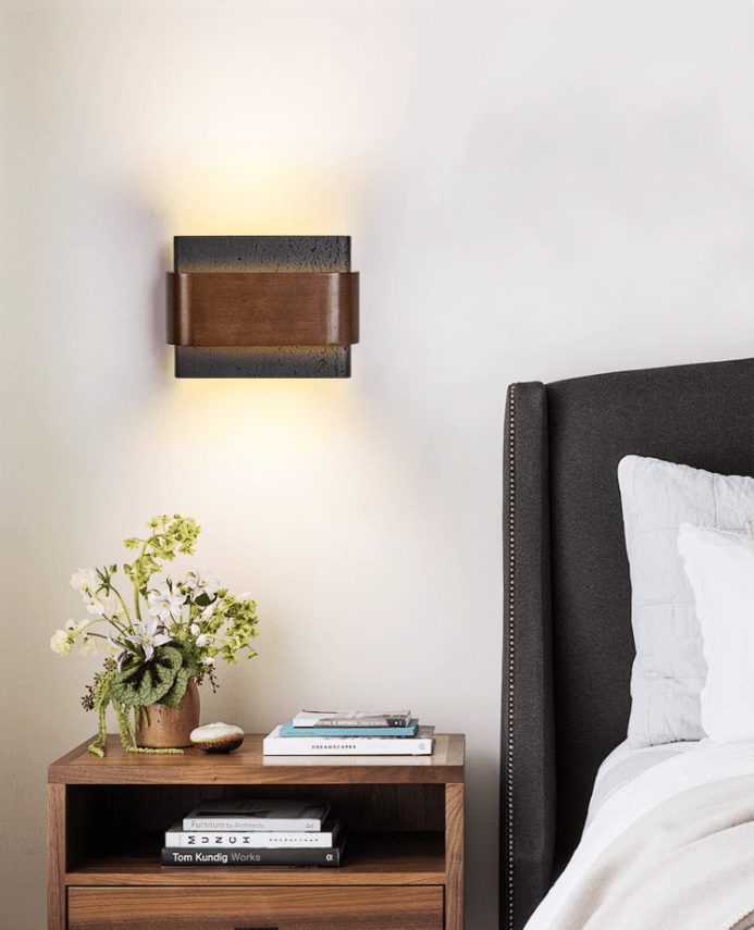 Orin Travertine Wall Light, Hardwired Wall Sconce, detail 8