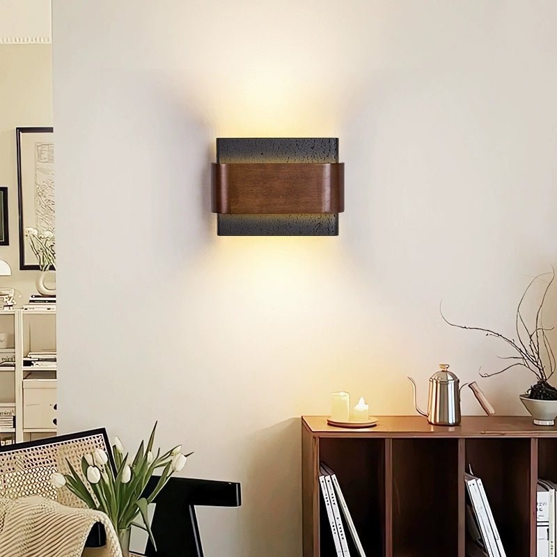 Orin Travertine Wall Light, Hardwired Wall Sconce, detail 2