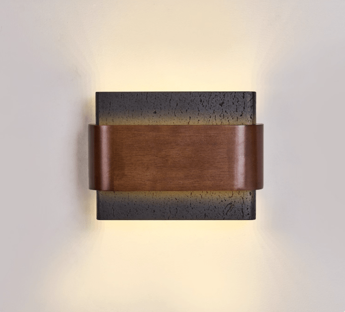 Orin Travertine Wall Light, Hardwired Wall Sconce, detail 11