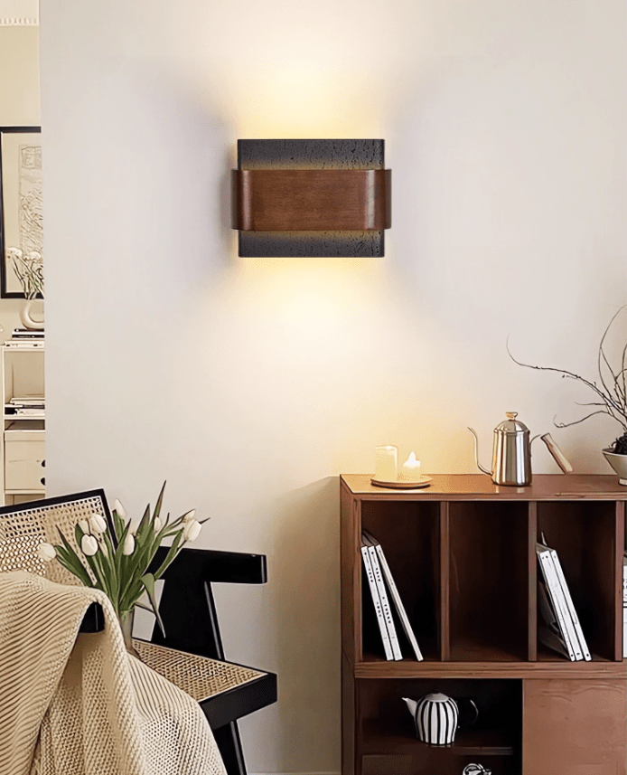 Orin Travertine Wall Light, Hardwired Wall Sconce, detail 3