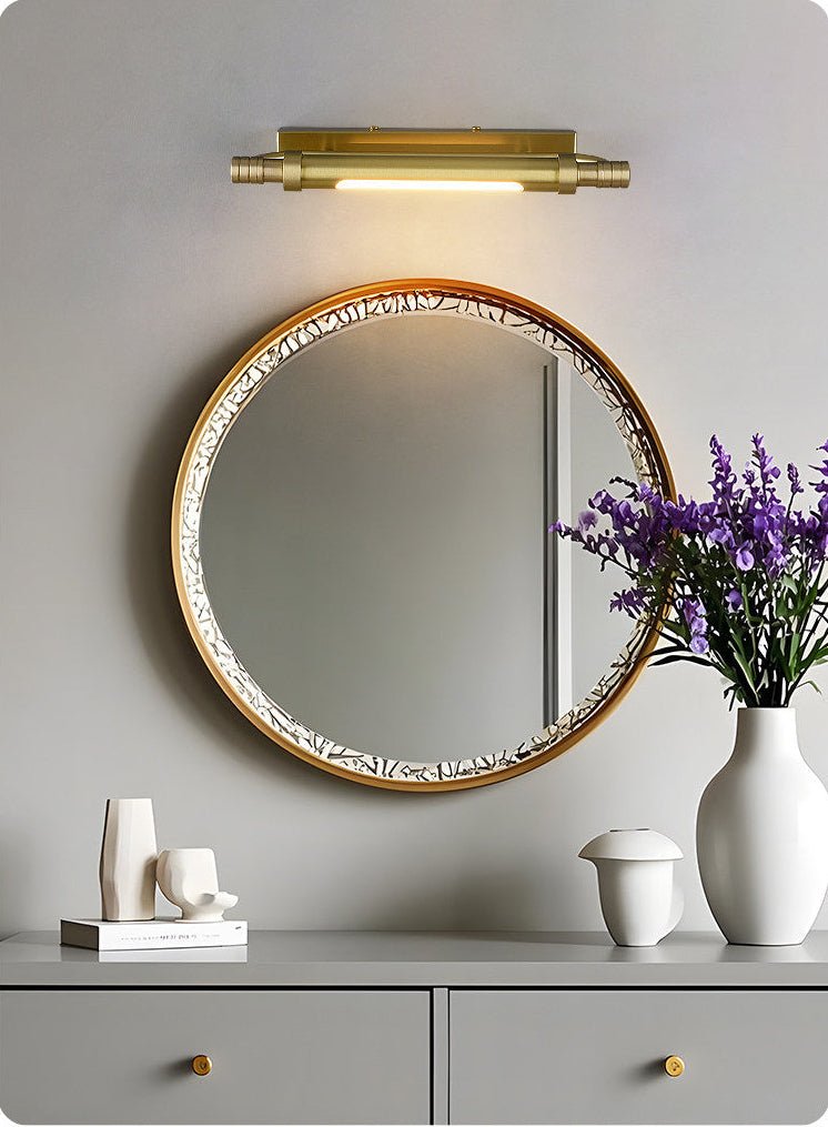 Orion Brass Wall Light, Hardwired Wall Sconce, detail 12