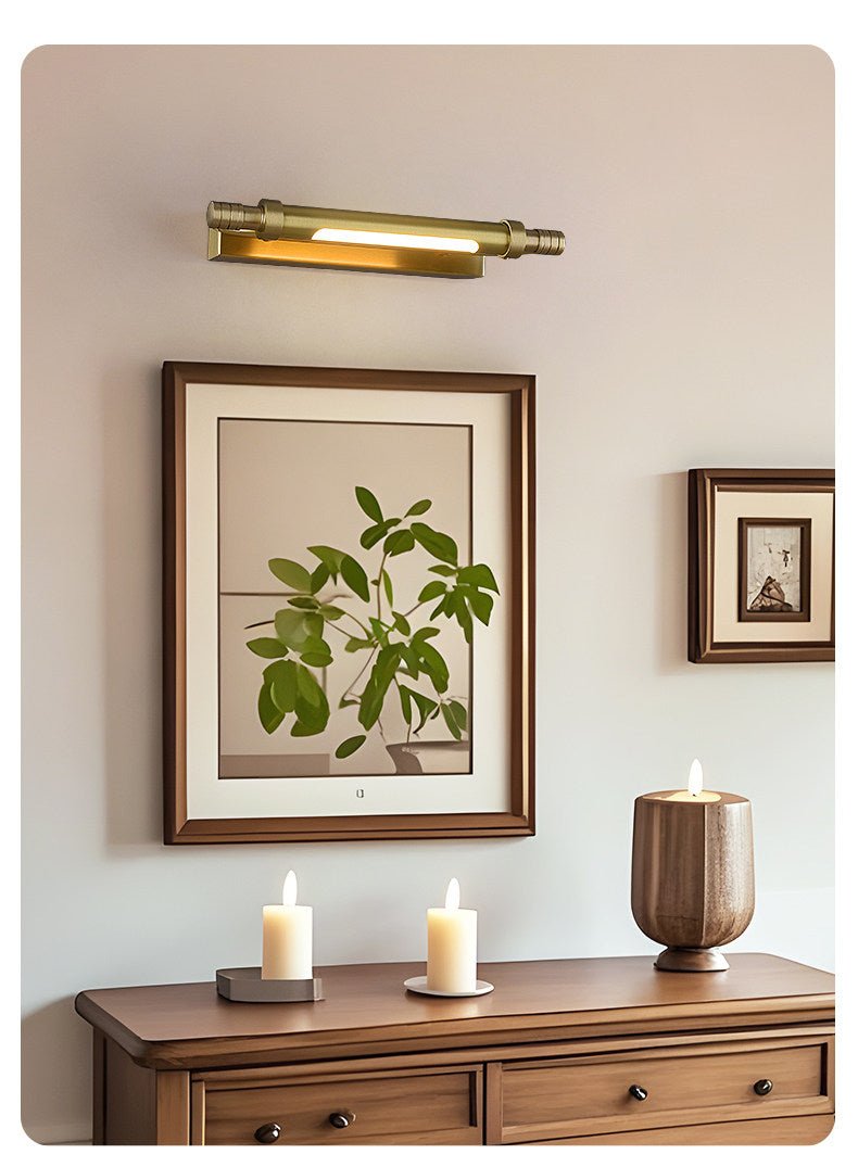 Orion Brass Wall Light, Hardwired Wall Sconce, detail 7